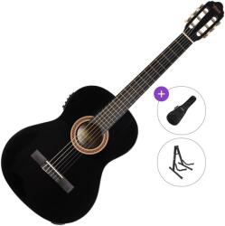 Valencia VC104E Standard SET 4/4 Black Elektro-klasszikus gitár