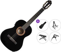 Valencia VC104E Premium SET 4/4 Black Elektro-klasszikus gitár