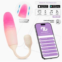 INTOYOU App Series NexEgg Motion Vibrating Egg with Thrusting App Beige-Pink