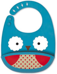 Skip Hop Zoo Szilikon Előke Bagoly Mintával 6 Hónapos Kortól - Állatos, Puha, Könnyen Tisztítható Előke Etetéshez - shop - 2 990 Ft