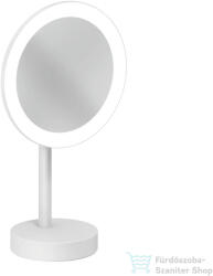 Kludi VELA R álló LED kozmetikai tükör 3x nagyítással, matt fehér 5899553F (5899553F)
