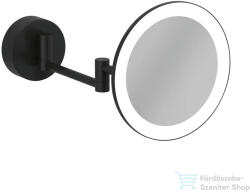 Kludi VELA R fali kozmetikai LED-es tükör 3x nagyítással, matt fekete 5899539W (5899539W)