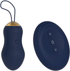 DreamToys Goddess - ou vibrator purtabil cu telecomandă (albastru închis) (8720365100383)