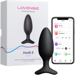 Lovense Hush 2 S - vibrator anal controlat prin aplicație (38 mm, negru) (0728360599803) Vibrator
