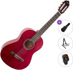 Valencia VC204 Standard SET 4/4 Transparent Wine Red Chitară clasică