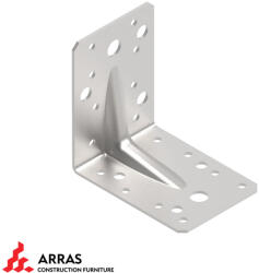 Arras CF 71340 erősített derékszögű szöglemez V2, 90x90x65 mm (2, 0 mm vtg, tűzihorg. ) (71340)
