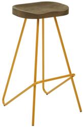 Premier Housewares Бар стол от масивен бряст в златист цвят/в естествен цвят (височина на седалката 78 cm) District - Premier Housewares (2406621)