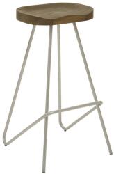 Premier Housewares Бар стол от масивен бряст в сребрист цвят/в естествен цвят (височина на седалката 78 cm) District - Premier Housewares (2406622)