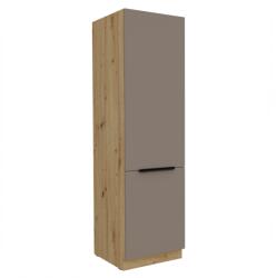 TEMPO KONDELA Dulăpior înalt, sandgrau/stejar artisan, FRISBO 60 DK-210 2F