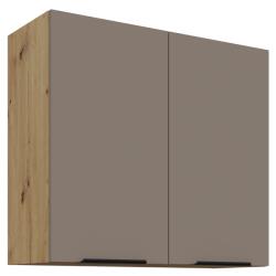 TEMPO KONDELA Dulăpior superior, sandgrau/stejar artisan, FRISBO 80 G-72 2F