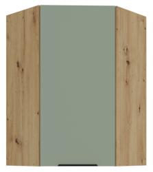 TEMPO KONDELA Dulăpior de colţ superior, aquamarine/stejar artisan, ARSANY 60x60 GN-90 1F