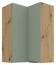TEMPO KONDELA Dulăpior de colţ superior, aquamarine/stejar artisan, ARSANY 60x60 GN-90 2F