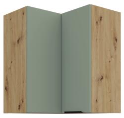 TEMPO KONDELA Dulăpior de colţ superior, aquamarine/stejar artisan, ARSANY 60x60 GN-72 2F