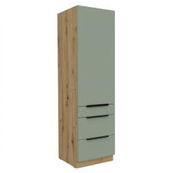 TEMPO KONDELA Dulăpior înalt, aquamarine/stejar artisan, ARSANY 60 DKS-210 3S1F