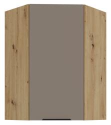 TEMPO KONDELA Dulăpior de colţ superior, sandgrau/stejar artisan, FRISBO 60x60 GN-90 1F
