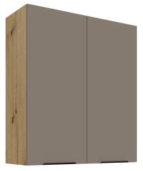 TEMPO KONDELA Dulăpior superior, sandgrau/stejar artisan, FRISBO 80 G-90 2F