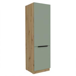 TEMPO KONDELA Dulăpior pentru frigider încorporabil, aquamarine/stejar artisan, ARSANY 60 LO-210 2F