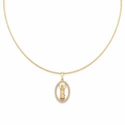 ElectraStore Colier Auriu Cu Fecioara Maria (C4977)