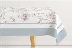Cortimex Kft FLORES pasztell kék virág mintás asztalterítő 100x100 cm