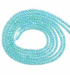  Margele Zircon Colorat Albastru Sky Rotunde Fatetate 2x2mm Pentru Coliere si Bratari