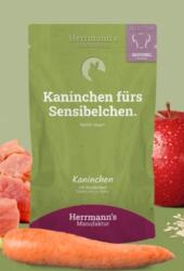 Herrmann's Manufaktur Herrmann’s Nyúlhús párolt menü kutyáknak - bio sárgarépa, bio alma 150g