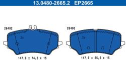 ATE Set placute frana ATE 13.0480-2665.2 (13.0480-2665.2)