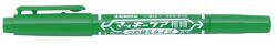  Marker permanent cu doua capete Zebra, Mckie Care, 0.5 mm/1 mm, verde (ZB51864)