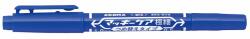 Marker permanent cu doua capete Zebra, Mckie Care, 0.5 mm/1 mm, albastru (ZB51862)