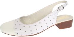 Ciucaleti LUX Pantofi dama casual din piele naturala Alb Box cu varf Lacuit NA252ALB, marimea 40