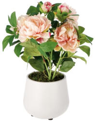 AdTrend Bujori artificiali roz somon in ghiveci 19 x 52 cm (119398B)