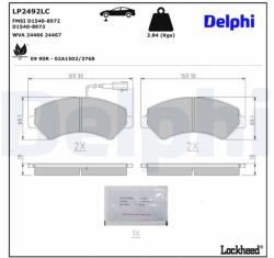 DELPHI Set placute frana DELPHI LP2492LC (LP2492LC)