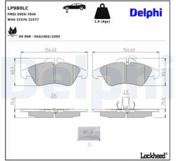 DELPHI Set placute frana DELPHI LP980LC (LP980LC)
