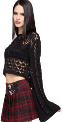 KILLSTAR дамски пуловер (crop top) KILLSTAR - MIDNIGHT VALE - Black - KSRA014879
