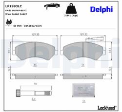DELPHI Set placute frana DELPHI LP1993LC (LP1993LC)
