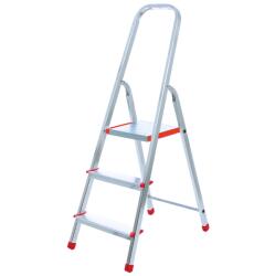 Bisonte Scara aluminiu BISONTE STR0103 3 trepte, inaltime maxima 1, 12 m pentru interior