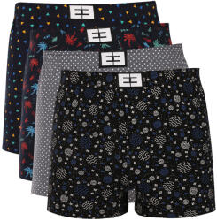 Nedeto 4PACK férfi bő szárú boxeralsó Nedeto többszínű (4NTV07) XXL