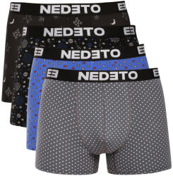 Nedeto 4PACK férfi boxeralsó Nedeto többszínű (4NBV3) XXL