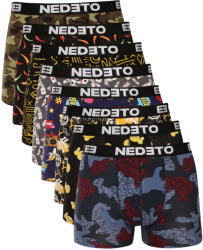 Nedeto 8PACK férfi boxeralsó Nedeto többszínű (8NBV6) 3XL - nedeto