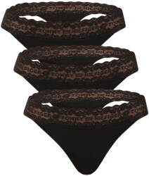 Tommy Hilfiger 3PACK tanga pentru femei Tommy Hilfiger negre (UW0UW06337 0R8) XS (185648)