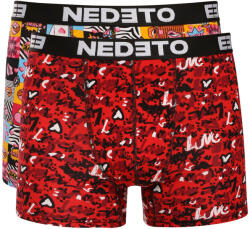 Nedeto 2PACK férfi boxeralsó Nedeto többszínű (2NBV16) 5XL