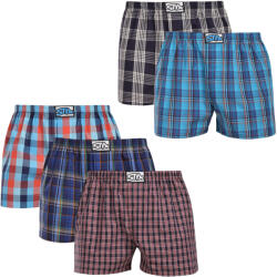 Styx 5PACK férfi bő szárú boxeralsó Styx klasszikus gumi többszínű (5A3013456) L