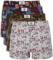 Nedeto 4PACK férfi bő szárú boxeralsó Nedeto többszínű (4NTV04) L