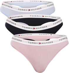 Tommy Hilfiger 3PACK tanga pentru femei Tommy Hilfiger multicolore (UW0UW05530 0U4) L (185650)