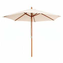 Linder Exclusiv Umbrelă de grădină cu structură din lemn 250 cm Bej (MC2078)