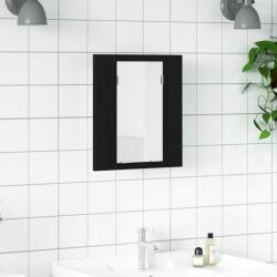vidaXL Dulap cu oglinda pentru baie cu LED, stejar negru, 40x12x45 cm, lemn prelucrat GartenMobel Dekor (862549)