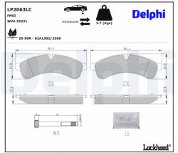 DELPHI set placute frana, frana disc DELPHI LP2063LC (LP2063LC)