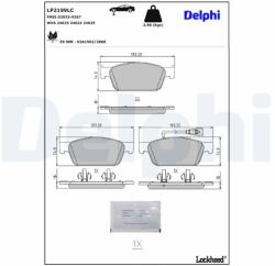 DELPHI Set placute frana DELPHI LP2199LC (LP2199LC)