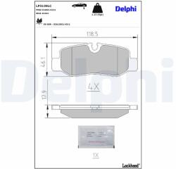 DELPHI Set placute frana DELPHI LP3139LC (LP3139LC)