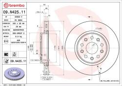 BREMBO Disc frana BREMBO PRIME LINE - UV Coated 09. N425.11 (09.N425.11)