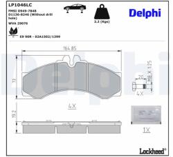 DELPHI Set placute frana DELPHI LP1046LC (LP1046LC)